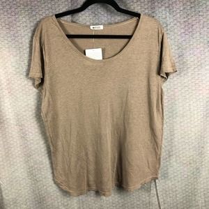 LA Made Linen Scope Tee M NWT